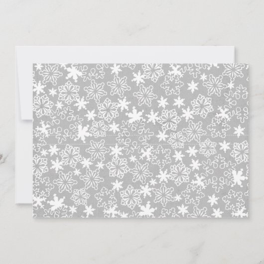 Snowflake Winter Wonderland baby shower-uitnodigin Kaart (Achterkant)