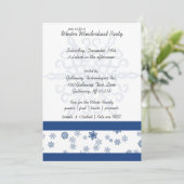 Snowflake Winter Wonderland Kaart (Staand voorkant)