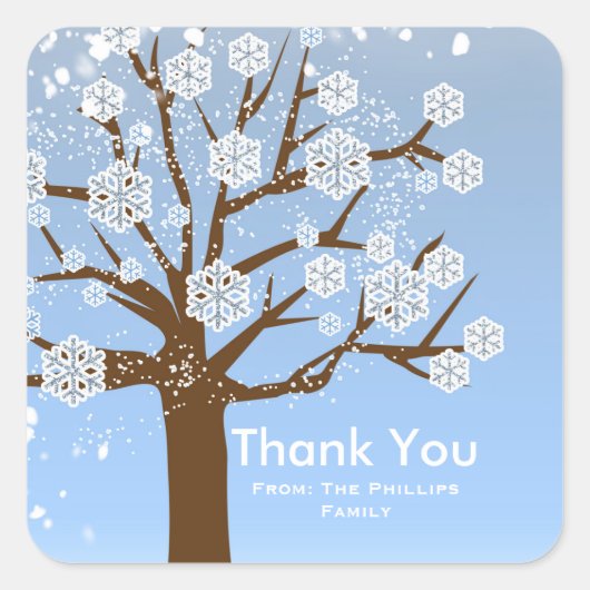 Snowflake Winter Wonderland Snowy Sticker (Voorkant)