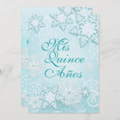 Snowflake Winter Wonderland Uitnodigingen (Voorkant / Achterkant)