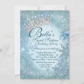 Snowflake Winter Wonderland Uitnodigingen (Achterkant)