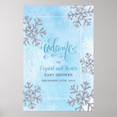 Snowflake Winter Wonderland Welkom Alleen Teken Poster (Voorkant)