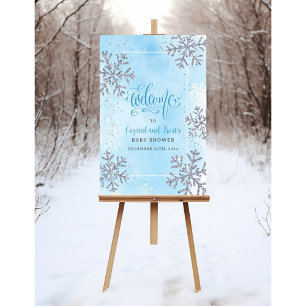 Snowflake Winter Wonderland Welkom Alleen Teken Poster