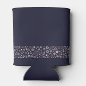 Snowflake winterblauwe en roze benaming blikjeskoeler (Achterkant)
