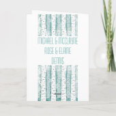 Snowflake winterbos gestript kaart (Achterkant)