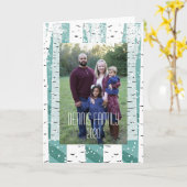 Snowflake winterbos gestript kaart (Gele Bloem)