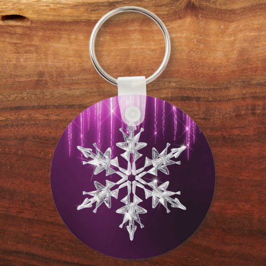 Snowflake winterglas sleutelhanger (Voorkant)