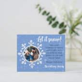 Snowflake Wishes Vakantie Flat Kaart (Staand voorkant)