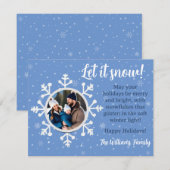 Snowflake Wishes Vakantie Flat Kaart (Voorkant / Achterkant)