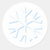 Snowflake, wit ronde sticker (Voorkant)