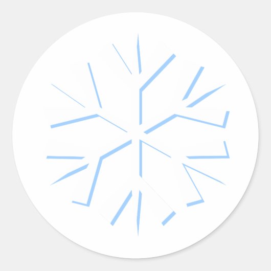 Snowflake, wit ronde sticker (Voorkant)