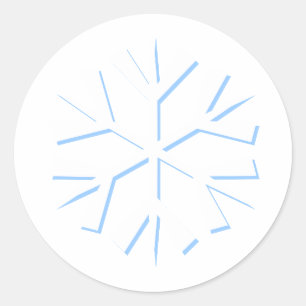 Snowflake, wit ronde sticker