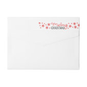 Snowflake wraparanetiket voor fijne kerst (Achterkant)