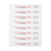 Snowflake wraparanetiket voor fijne kerst (Vel)