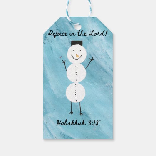 Snowflake Wrapping Paper Cadeaulabel (Achterkant)