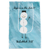 Snowflake Wrapping Paper Medium Cadeauzakje (Achterkant)