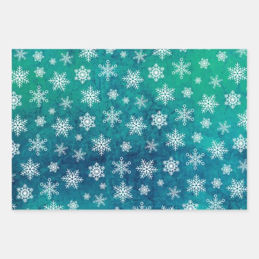 Snowflake wrapppapier - Helderkleurige kerstavond Inpakpapier Vel (Voorkant 3)