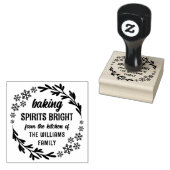Snowflake Wreath Baking Spirits voor kerstmis Rubberstempel (Gestempeld)