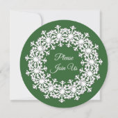 Snowflake Wreath Green Kaart (Voorkant)
