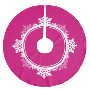 Snowflake Wreath in Fuchsia Pink & White Kerstboom Rok
