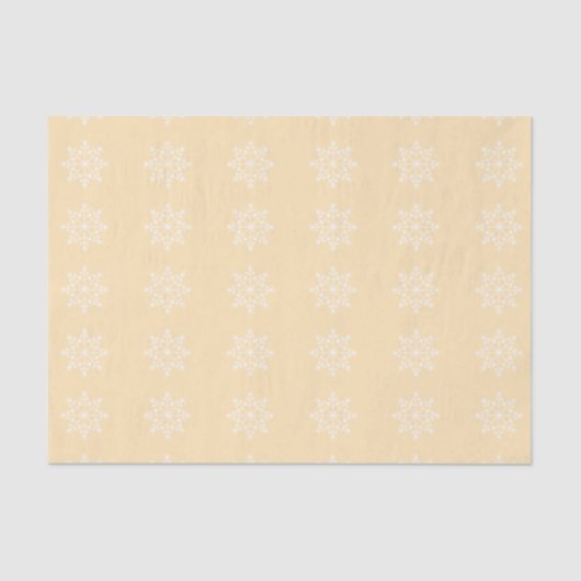 Snowflake Xmas Design Peach Holiday Kerstmis Tissuepapier (Voorkant)