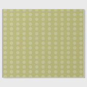 Snowflake Xmas Olive Green Kerstmis Holiday Cadeaupapier (Vlak)