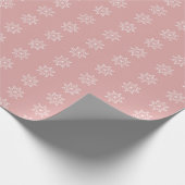 Snowflake Xmas pastel roze kerstfeestdag Cadeaupapier (Hoek)
