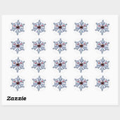 Snowflake Zombie! Rondtrekkers met verdringing Ronde Sticker (Vel)