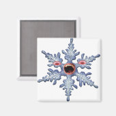 Snowflake Zombie! Square Magnet (Voorkant / Achterkant)