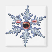 Snowflake Zombie! Square Magnet (Voorkant)