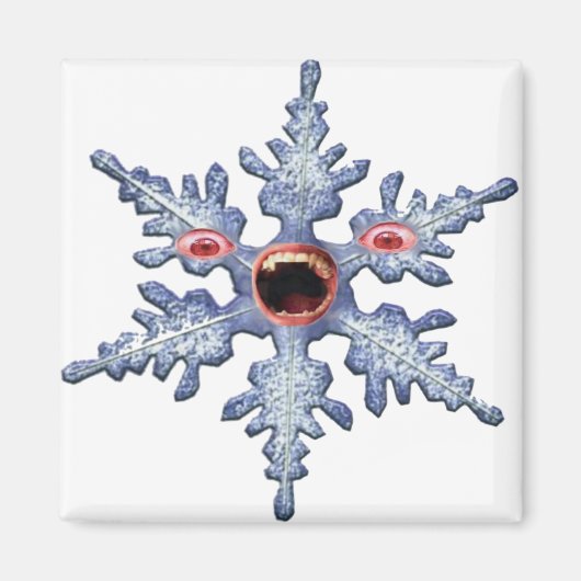 Snowflake Zombie! Square Magnet (Voorkant)