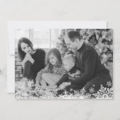 SnowflakeAangepaste foto Merry en heldere Kerstmis Feestdagenkaart (Voorkant)