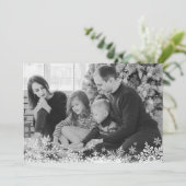 SnowflakeAangepaste foto Merry en heldere Kerstmis Feestdagenkaart (Staand voorkant)