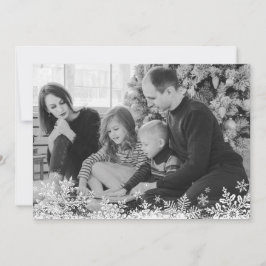 SnowflakeAangepaste foto Merry en heldere Kerstmis Feestdagenkaart