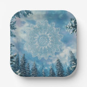 SnowFlakeFrost Papieren Bordje (Voorkant)