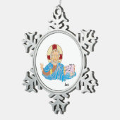 SnowflakeOrnament: Heer Jezus Christus Tin Sneeuwvlok Ornament (Rechts)