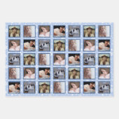 Snowflakes 15 Aangepaste reeks Foto Collage 3 kleu Inpakpapier Vel (Voorkant 3)