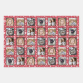 Snowflakes 15 Aangepaste reeks Foto Collage 3 kleu Inpakpapier Vel (Voorkant)