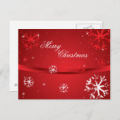 Snowflakes 2 voor prettige kerst feestdagenkaart (Voorkant / Achterkant)