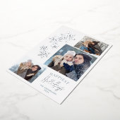 Snowflakes 3 foto's Gelukkigste Feestdagen Zilver (Gedraaid)