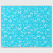 Snowflakes aangepast monogram voor je cadeauontvan cadeaupapier (Vlak)