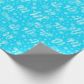 Snowflakes aangepast monogram voor je cadeauontvan cadeaupapier (Hoek)