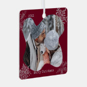 Snowflakes, aangepast voor fijne kerst metalen ornament (Voorkant Rechts)