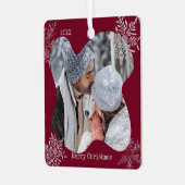 Snowflakes, aangepast voor fijne kerst metalen ornament (Voorkant links)