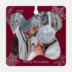 Snowflakes, aangepast voor fijne kerst metalen ornament