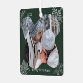 Snowflakes, aangepast voor fijne kerst metalen ornament (Voorkant links)