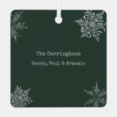 Snowflakes, aangepast voor fijne kerst metalen ornament (Achterkant)