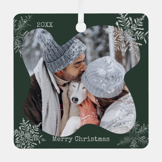 Snowflakes, aangepast voor fijne kerst metalen ornament (Voorkant)