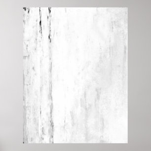 "Snowflakes" Abstracte zwarte en witte kunst Poster