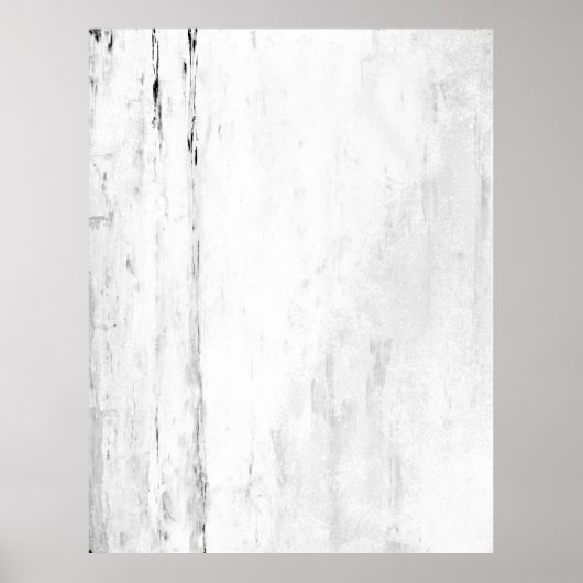 "Snowflakes" Abstracte zwarte en witte kunst Poster (Voorkant)